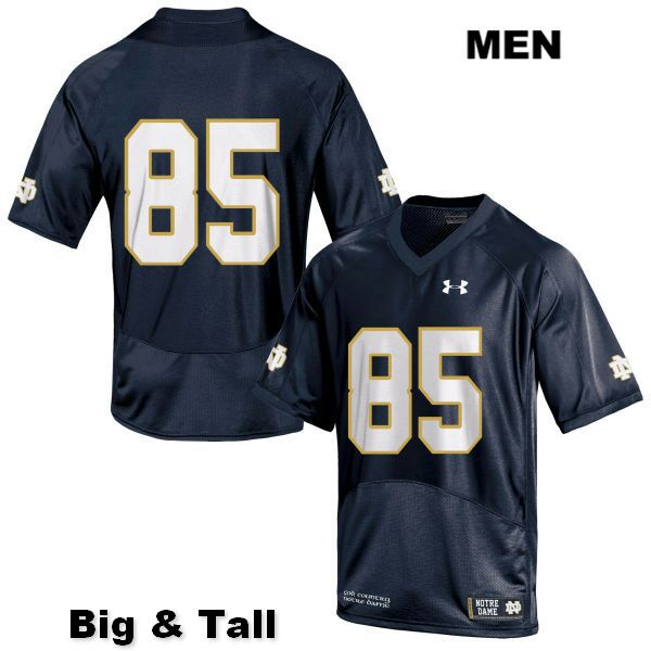 Men's NCAA Notre Dame Fighting Irish #85 George Takacs Stitched College Under Armour Authentic Navy Big & Tall No Name Football Jersey RZ10U84LL